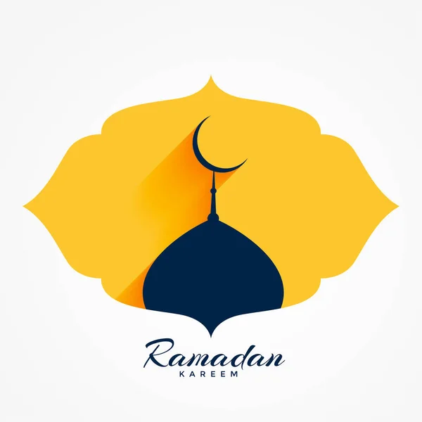 Tapa de la mezquita con luna para el festival del ramadán o del eid — Vector de stock