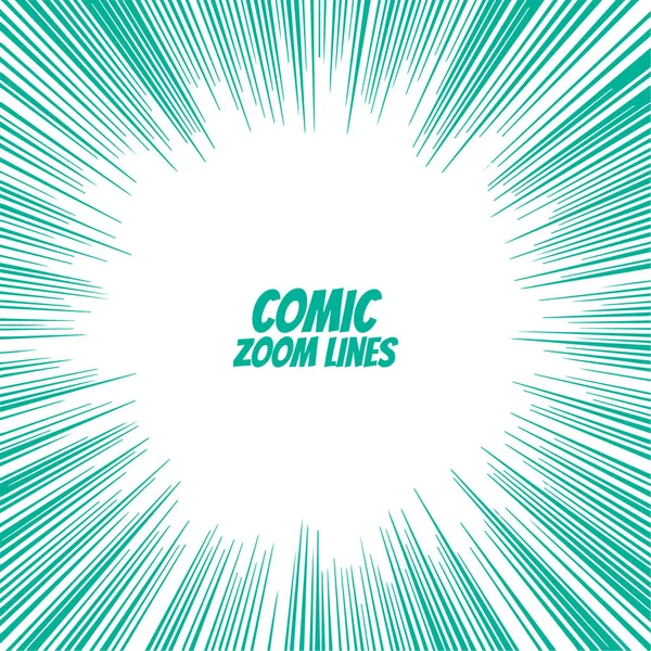 Comic-Geschwindigkeit Zoomlinien Hintergrund — Stockvektor