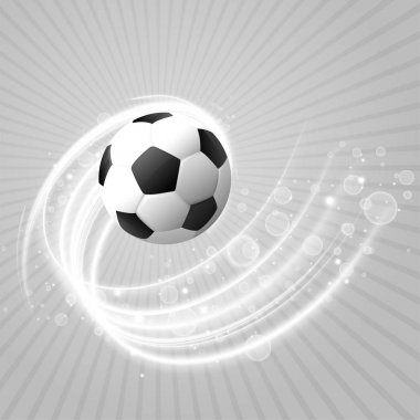 Futbol arka plan beyaz ışık iz ve parıldıyor