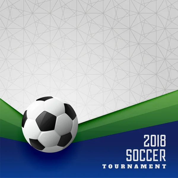 2018 torneio de futebol design de cartaz de esportes — Vetor de Stock