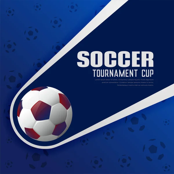 Soccer turnering fotboll Sport affisch bakgrund — Stock vektor