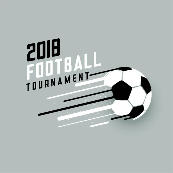 Fondo del torneo de fútbol 2018 con pelota de fútbol abstracta — Vector de stock