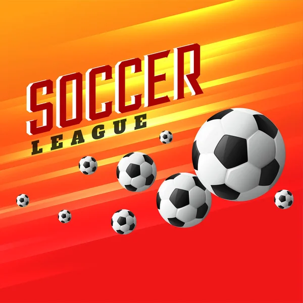 soccer league sports background with flying football