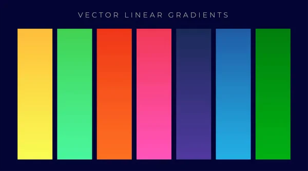 モダンな明るい色のグラデーション背景セット — ストックベクタ