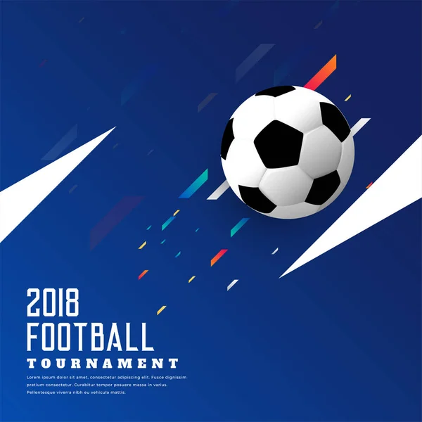 Стильный футбол синий фон с футболом — стоковый вектор