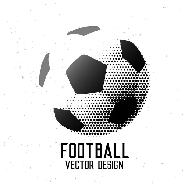 Fútbol fútbol medio tono diseño abstracto — Vector de stock