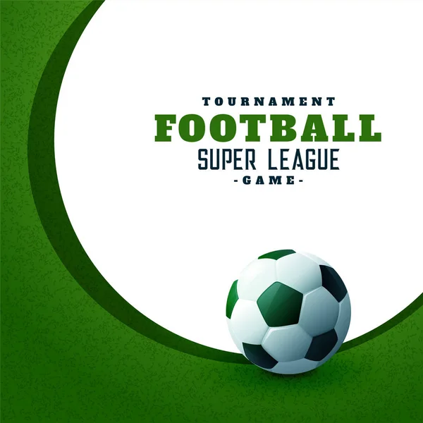 Piłka nożna sportowe Mistrzostwa zielone tło — Wektor stockowy
