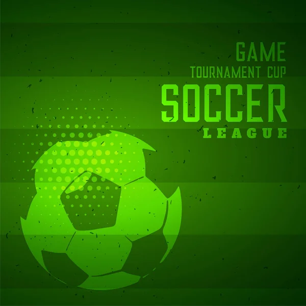 Soccer game tournament sports green background — Stock Vector