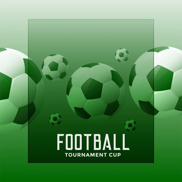 Fußballturnier grüner Hintergrund mit Leerzeichen — Stockvektor