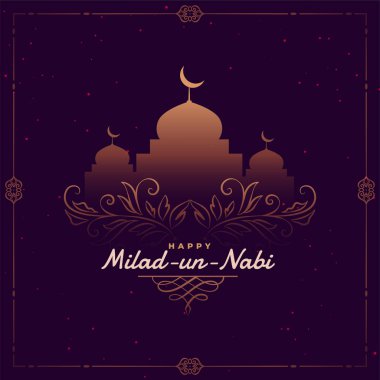 Milad un nabi İslami festival tebrik kartı tasarımı
