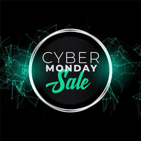 Cyber Monday Sale Banner im futuristischen Stil — Stockvektor