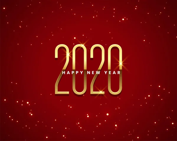 Bellissimo 2020 nuovo anno sfondo dorato e rosso — Vettoriale Stock