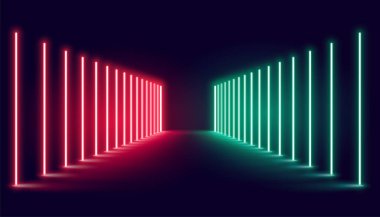 kırmızı ve yeşil neon ışık sahne arkaplan tasarımı