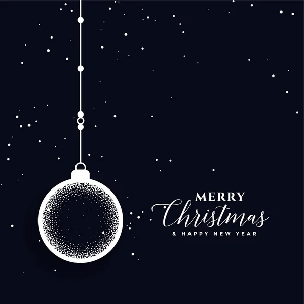 Creative merry christmas ball decoration festival card — Stock Vector