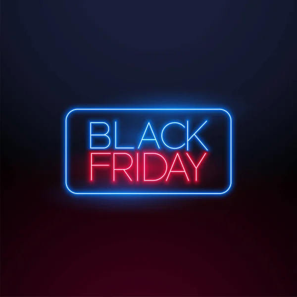 stock vector black friday neon light background design