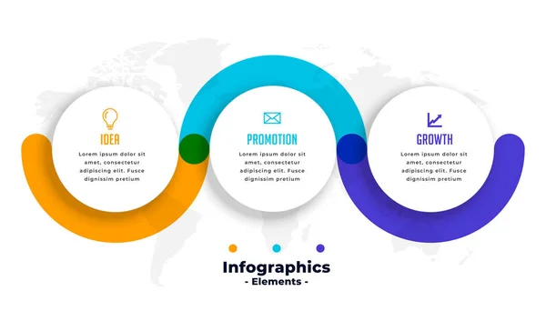 Infografías pasos diseño de plantilla de negocio — Vector de stock