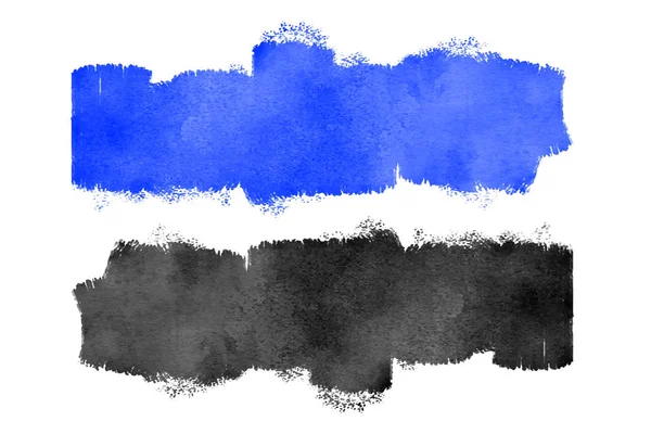 Kék és fekete akvarell textúra háttér — Stock Vector