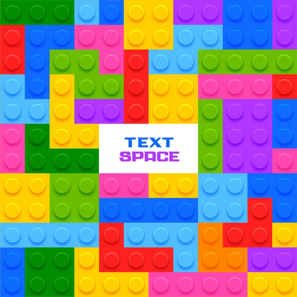 Colorful plastic blocks game background — ストックベクタ