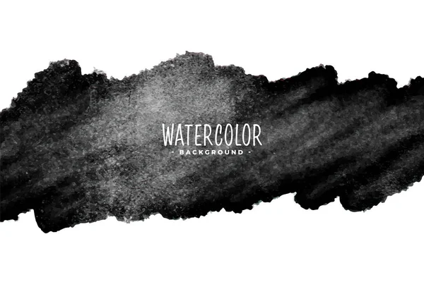 Aquarelle noire flux d'encre fond abstrait — Image vectorielle