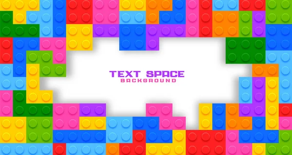 Plastic game toys background with text space — ストックベクタ