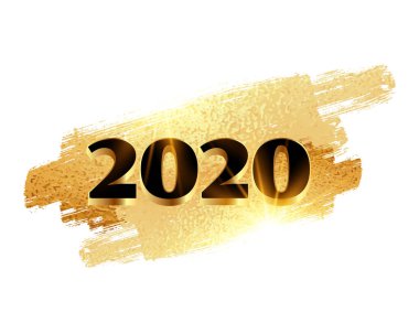 2020 Yeni Yıl Altın Parlak Arkaplan Tasarımı