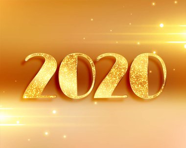 güzel 2020 yeni yıl arkaplanı altın renklerle