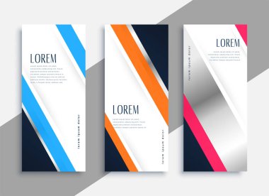 Metin alanı olan modern iş dikey pankartları