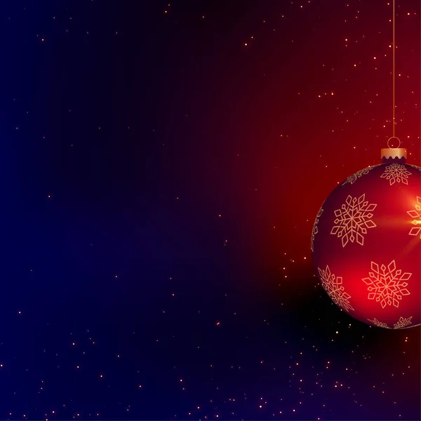 Mooie kerst 3d bal met tekst ruimte — Stockvector