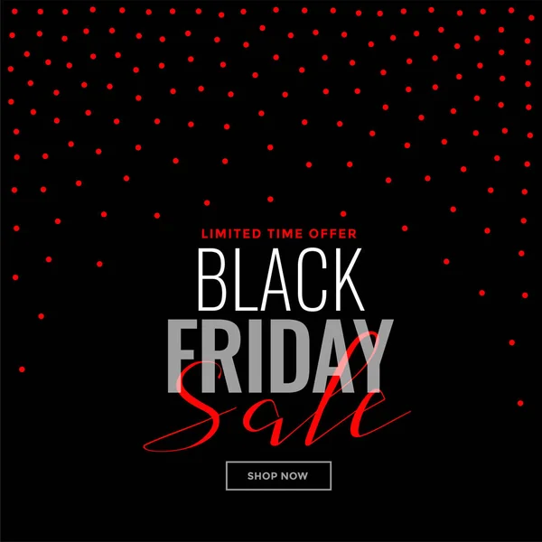 Black friday red dots background sale template — Stock Vector