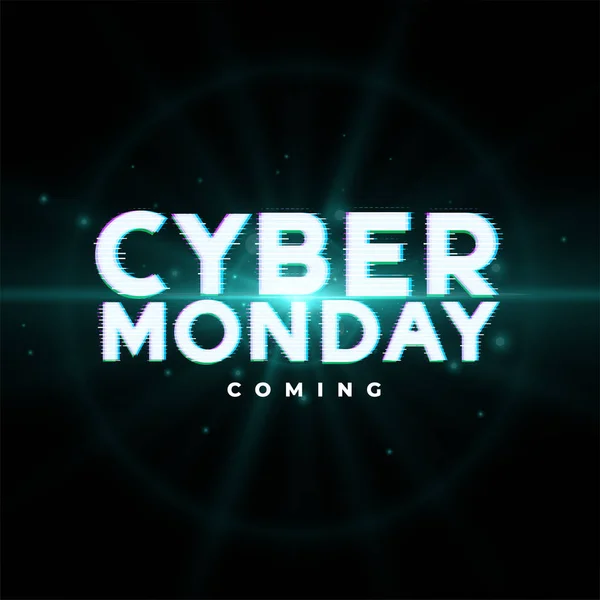 Cyber maanantai tuleva myynti tapahtuma tausta suunnittelu — vektorikuva