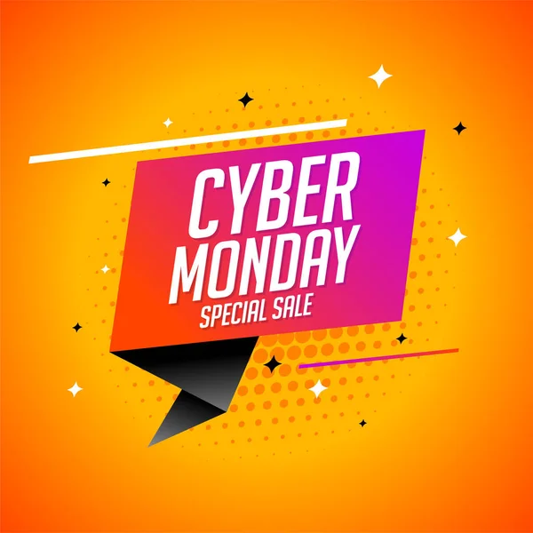 Moderne Cyber-Montag Sonderverkauf Banner Design — Stockvektor