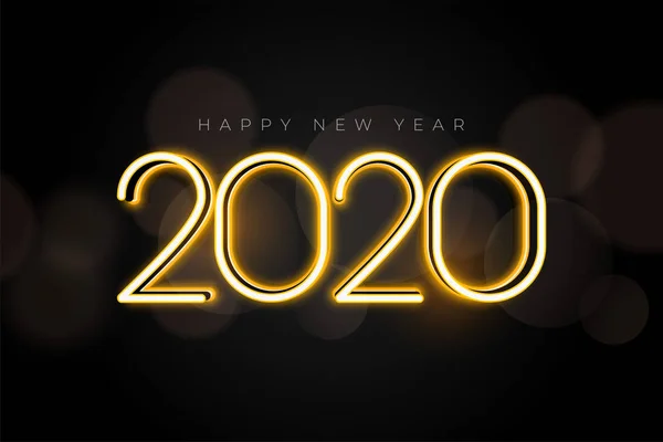 Güzel parıldayan 2020 yeni yıl ışıklandırma arka plan tasarımı — Stok Vektör
