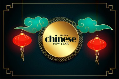 Geleneksel Çin tarzında mutlu yeni yıl arkaplanı