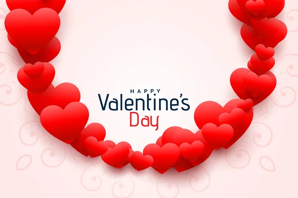 Marco de corazones románticos para el diseño del día de San Valentín — Vector de stock