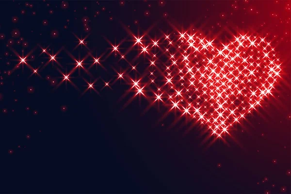 Srdce s jiskry na Valentýna design — Stockový vektor