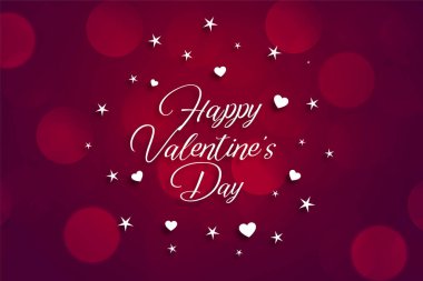 happy valentines day beautiful bokeh background design
