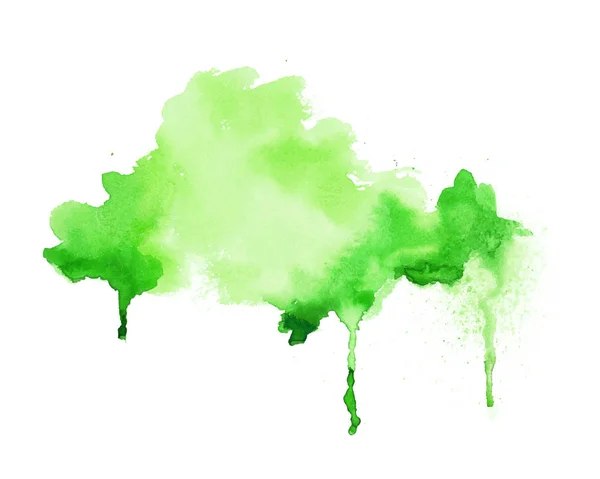 Aquarela verde brilhante pintado à mão textura fundo —  Vetores de Stock