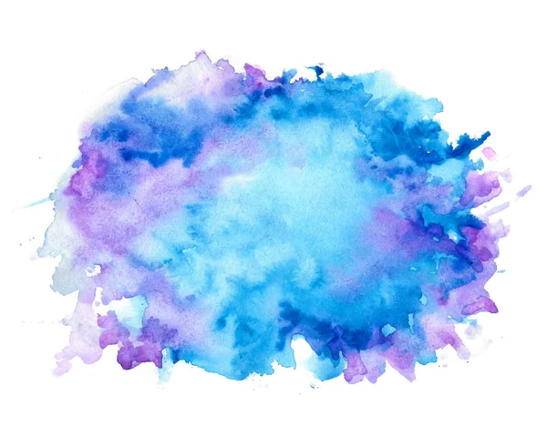 Abstract mooi blauw tinten aquarel textuur achtergrond — Stockvector