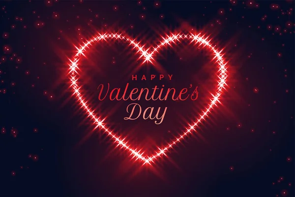Rotes glitzerndes Herz für Valentinstag-Design — Stockvektor