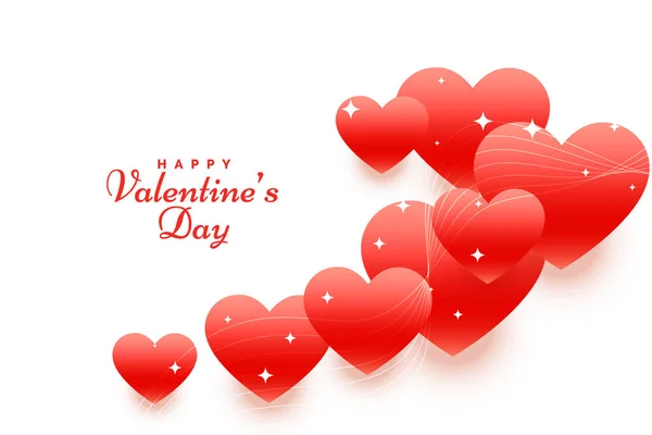 happy valentines day floating hearts background design