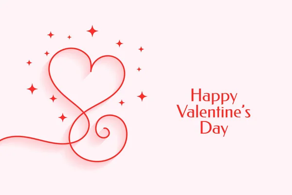 Linea creativa cuore per felice giorno di San Valentino — Vettoriale Stock