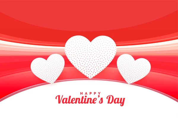 Stylish happy valentines day hearts background design — 스톡 벡터