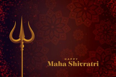 shivratri festival card with lord shiva trishul clipart