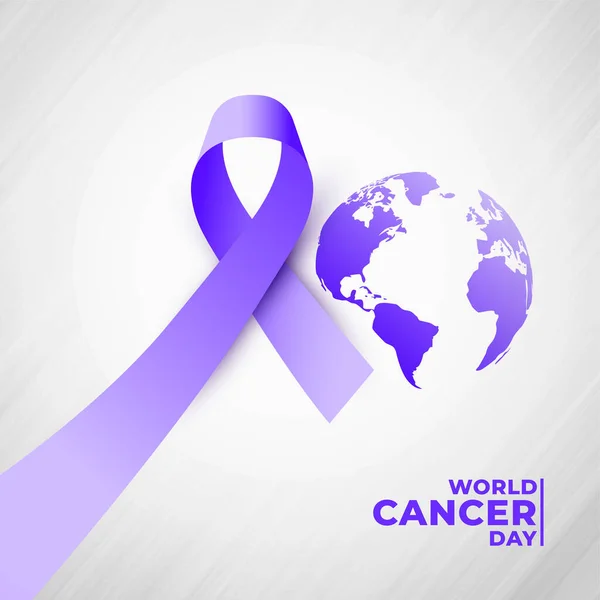 4 juillet Journée mondiale du cancer poster design — Image vectorielle
