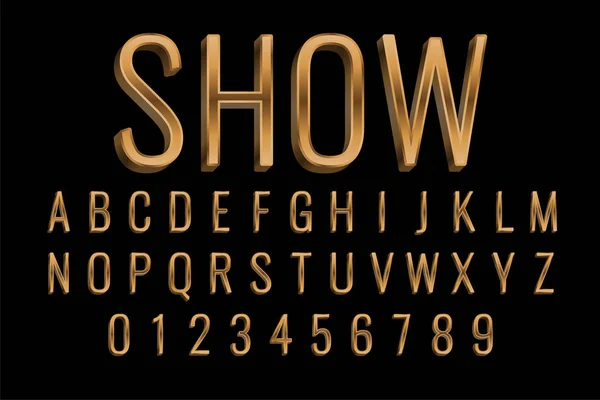 Premium golden style text effect in 3d — ストックベクタ