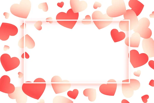 Hermoso corazones día de San Valentín fondo con espacio de texto — Vector de stock