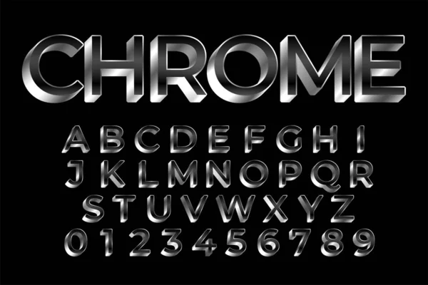 3d silver shiny text effect design set — ストックベクタ