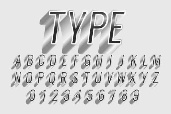 Chrome or silver style text effect design — ストックベクタ