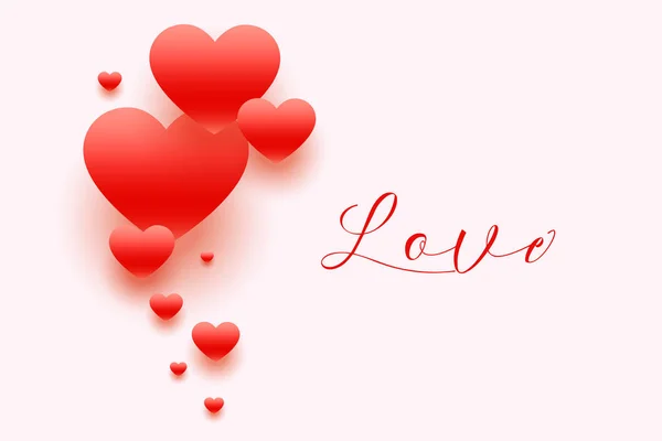 Fundo corações elegantes com design de texto de amor —  Vetores de Stock