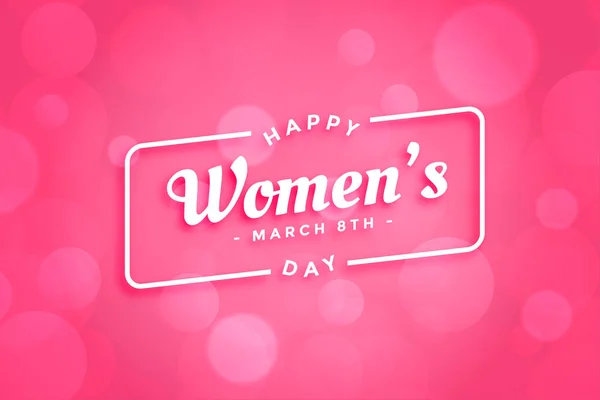 美しいピンクの幸せな女性の日の背景デザイン — ストックベクタ